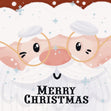 Merry Christmas Cute Santa Confetti-exploding Greetings Card