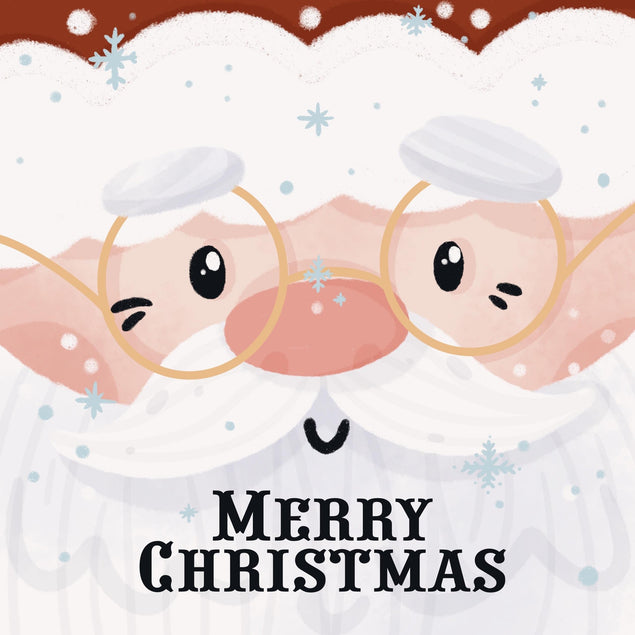 Merry Christmas Cute Santa Confetti-exploding Greetings Card