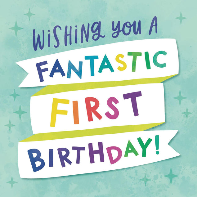 Fantastic First Confetti-exploding Greetings Card