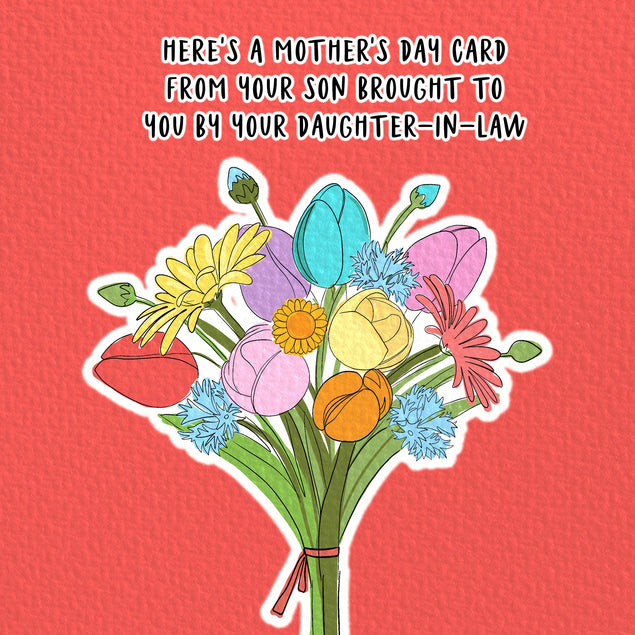Happy Mother's Day To Mother-in-law Beautiful Bouquet Confetti-exploding Greetings Card