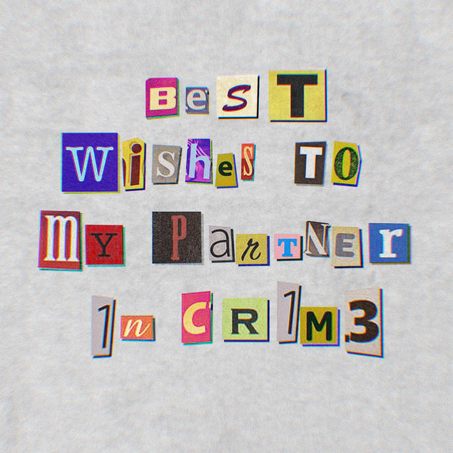 Best Wishes To My Partner In Crime Confetti-exploding Greetings Card