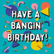 Geometric Shapes Have A Bangin' Birthday Confetti-exploding Greetings Card