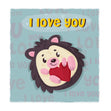 I Love You Adorable Hedgehog Valentine's Day Confetti-exploding Greetings Card