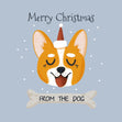 Merry Christmas Smiling Corgi Confetti-exploding Greetings Card