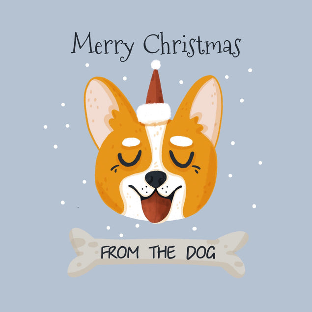 Merry Christmas Smiling Corgi Confetti-exploding Greetings Card