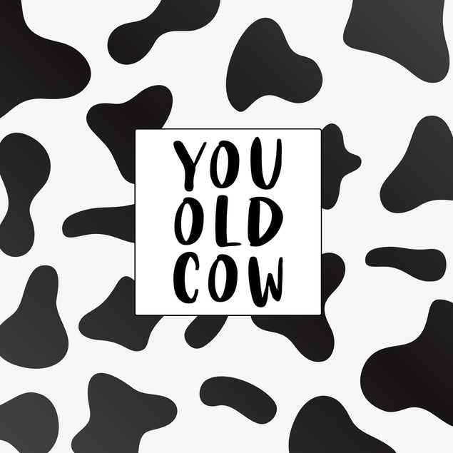 Rude Old Cow Confetti-exploding Greetings Card