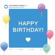 Happy Birthday Notification And Balloons Confetti-exploding Greetings Card