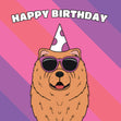 Cool Chow Chow Dog Birthday Confetti-exploding Greetings Card