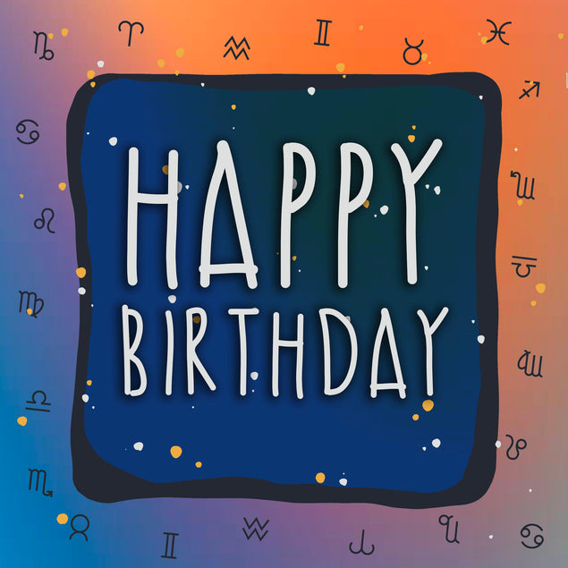 Zodiac Signs Happy Birthday Confetti-exploding Greetings Card