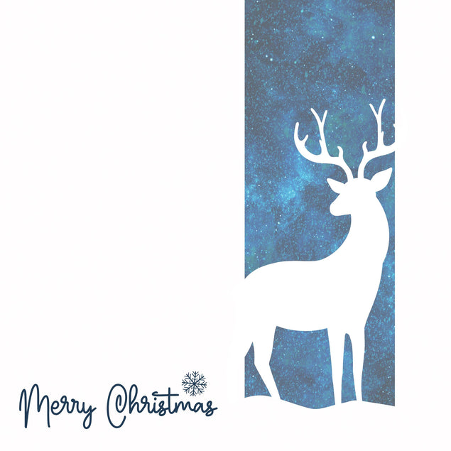 Merry Christmas Reindeer Silhouette Confetti-exploding Greetings Card