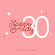Shiny Pink Happy 30th Birthday Niece Confetti-exploding Greetings Card