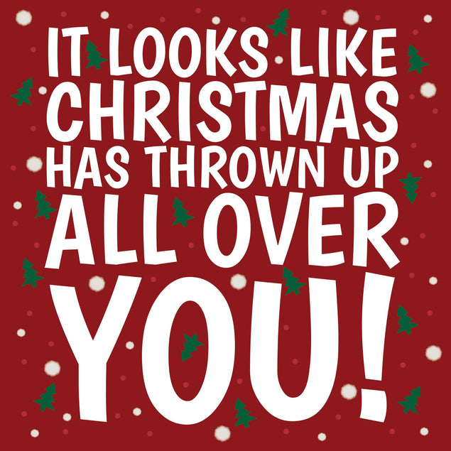 Christmas Has Thrown Up On You Confetti-exploding Greetings Card
