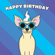 Cool Chihuahua Dog Birthday Confetti-exploding Greetings Card