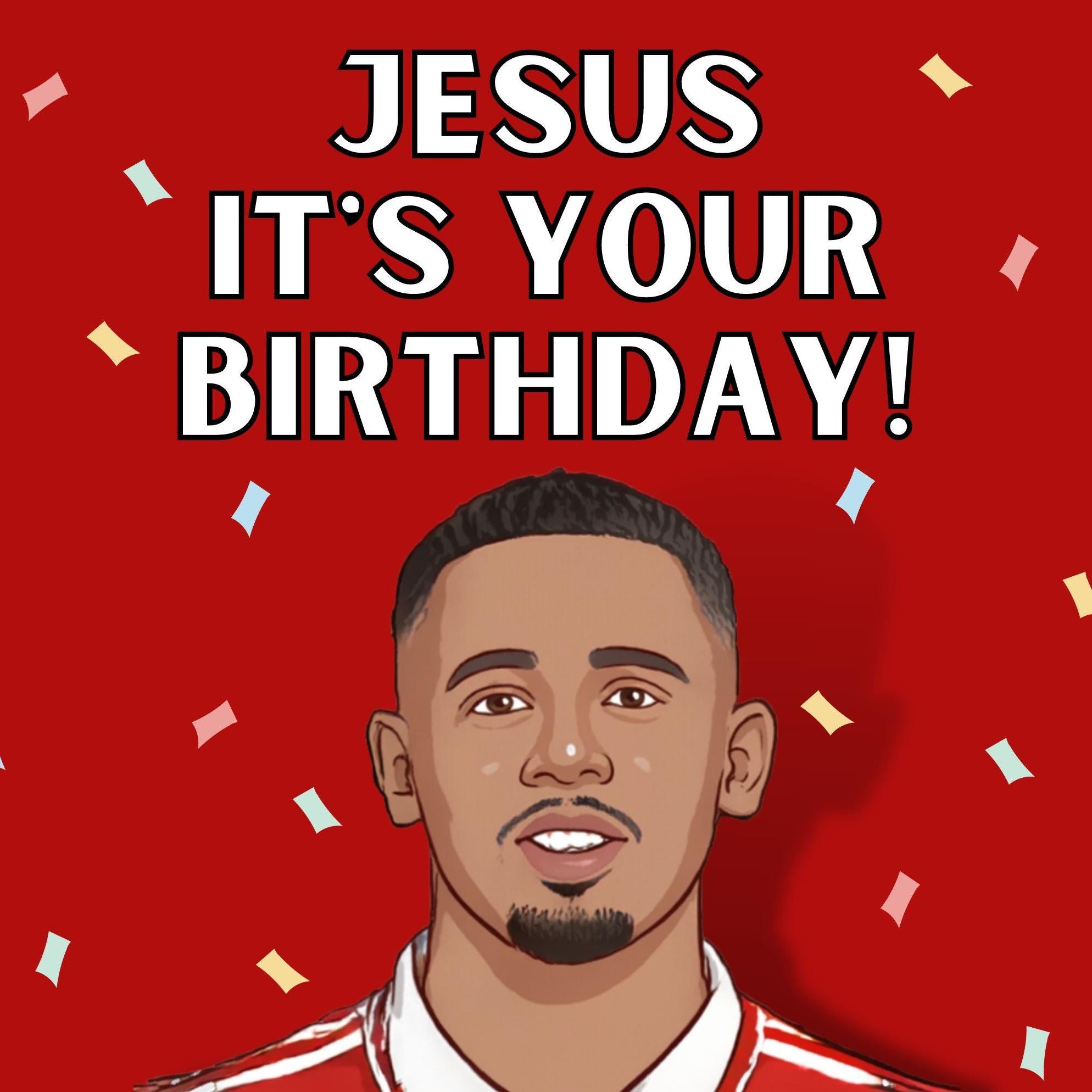 Jesus It's Your Birthday! Gabriel Jesus Arsenal Confetti-exploding Gre ...