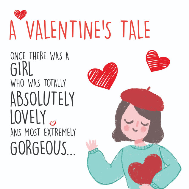 A Valentine's Tale About A Girl Valentine's Day Confetti-exploding Greetings Card