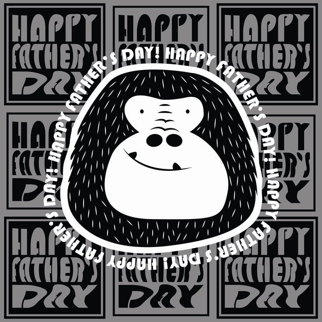 Gorilla Father's Day Confetti-exploding Greetings Card