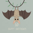 Cute Little Bat Happy 10th Birthday Confetti-exploding Greetings Card