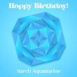 Happy March Birthday Gem Confetti-exploding Greetings Card