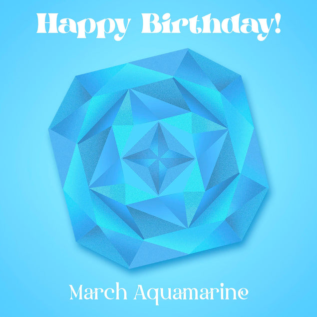 Happy March Birthday Gem Confetti-exploding Greetings Card