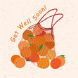 Get Well Soon Orange Confetti-exploding Greetings Card