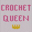 Crochet Queen Confetti-exploding Greetings Card