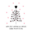 Special Christmas Tree Happy 1st Christmas As A Mother Confetti-exploding Greetings Card