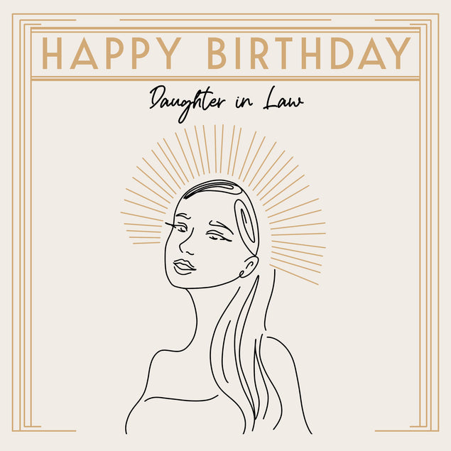 Happy Birthday Daughter-in-law Goddess Confetti-exploding Greetings Card