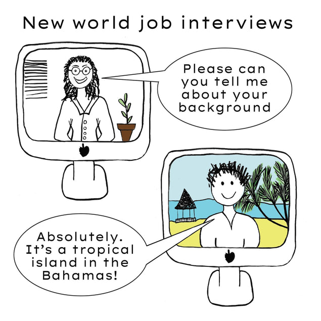 New World Job Interview Confetti-exploding Greetings Card