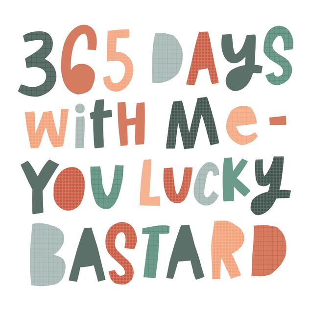365 Days With Me Anniversary Confetti-exploding Greetings Card