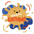 Sun Water Color Happy Birthday Confetti-exploding Greetings Card
