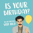 Borat Birthday Confetti-exploding Greetings Card
