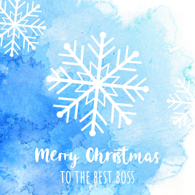 Merry Christmas Best Boss Big Snowflake Confetti-exploding Greetings Card
