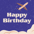 Happy Birthday Plane Confetti-exploding Greetings Card
