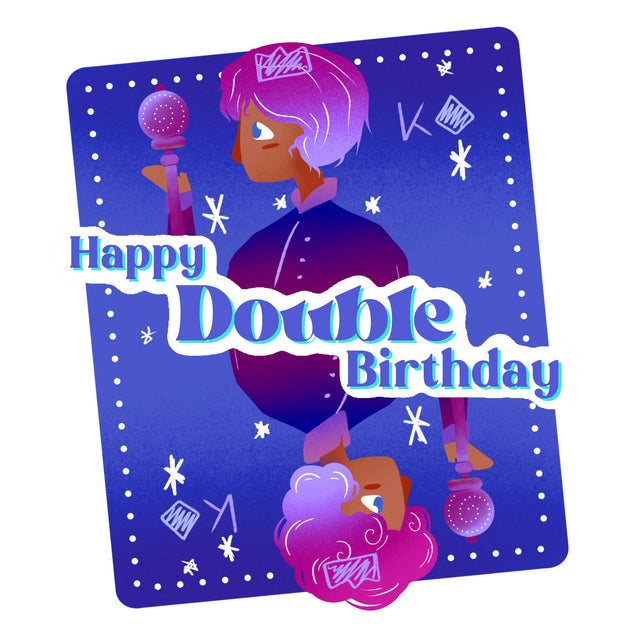Dark Kings Happy Double Birthday Confetti-exploding Greetings Card