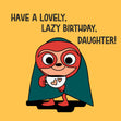 Happy Birthday Daughter Sloth Superhero Confetti-exploding Greetings Card