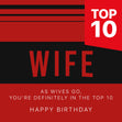 Top 10 Wife Birthday Confetti-exploding Greetings Card