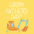 Father's Day Excavator Confetti-exploding Greetings Card