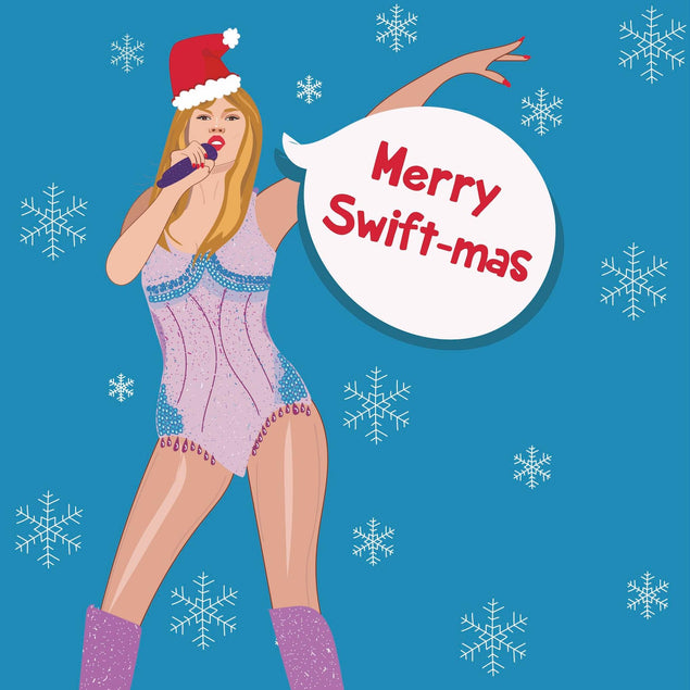 Merry Swift-Mas Taylor Swift Christmas Confetti-exploding Greetings Card