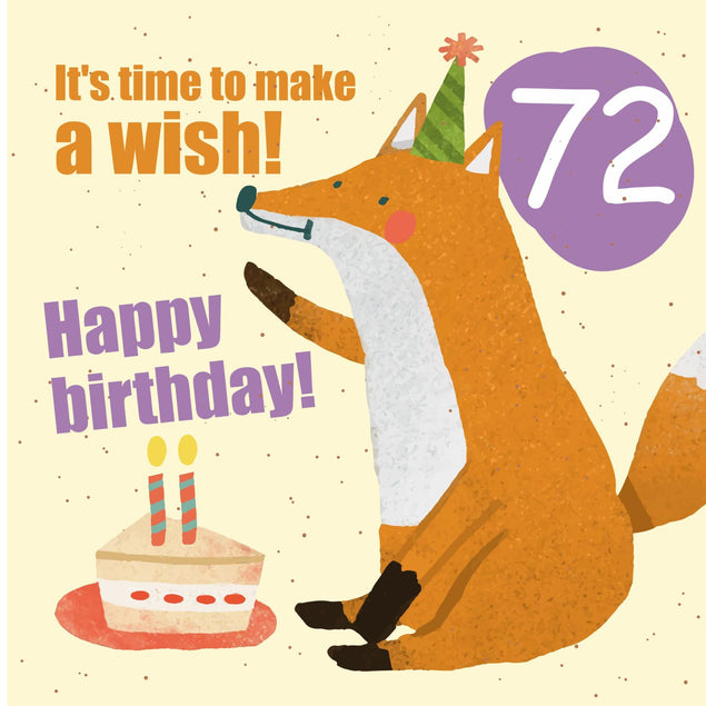 Make a Wish 72nd Birthday Confetti-exploding Greetings Card