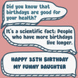 Funny Dialogues Happy 35th Birthday Daughter Confetti-exploding Greetings Card