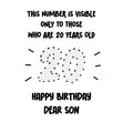 Visible Number To Those Who Are 20 Happy Birthday Son Confetti-exploding Greetings Card