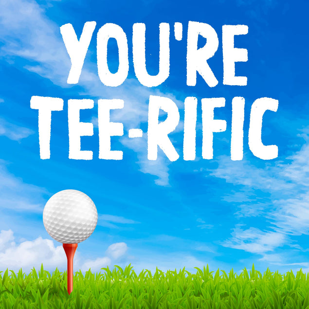 Golf You're Tee-rific Confetti-exploding Greetings Card