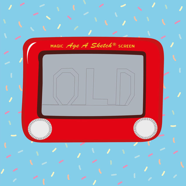 Age A Sketch Happy Birthday Confetti-exploding Greetings Card