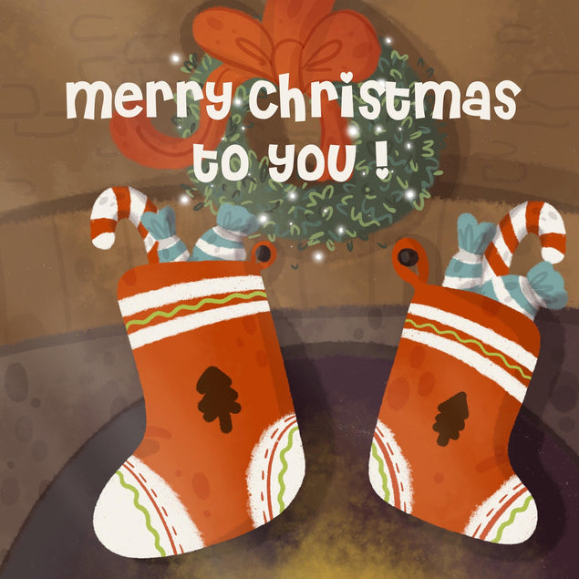 Christmas Socks Merry Christmas To You Confetti-exploding Greetings Card