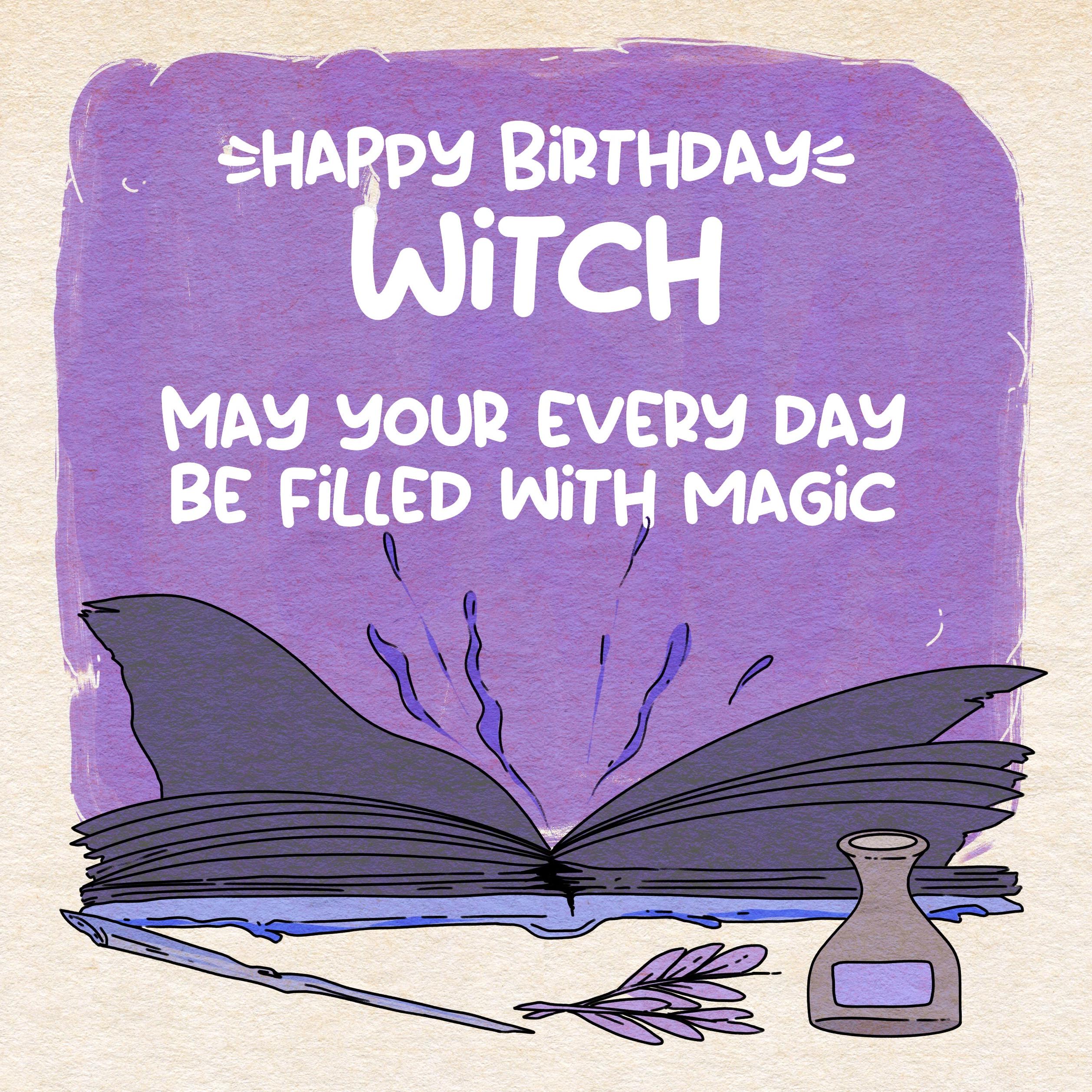 Happy Birthday Witch Confetti-exploding Greetings Card – Boomf