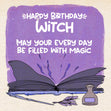 Happy Birthday Witch Confetti-exploding Greetings Card