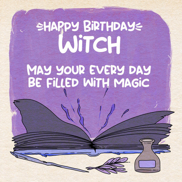 Happy Birthday Witch Confetti-exploding Greetings Card
