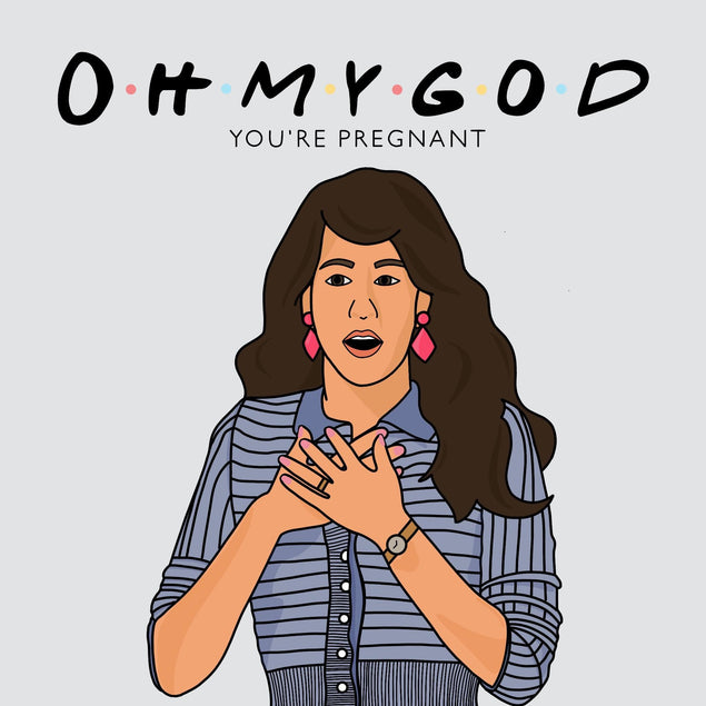 Oh My God You're Pregnant Friends Confetti-exploding Greetings Card
