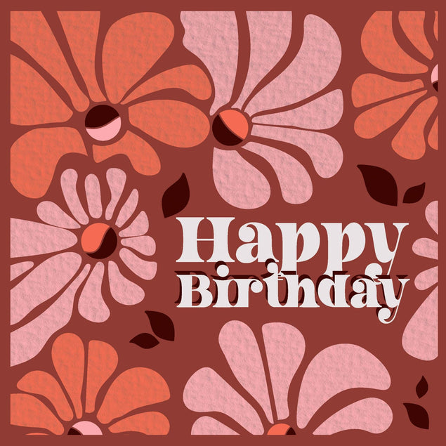 Happy Birthday Flowers Confetti-exploding Greetings Card