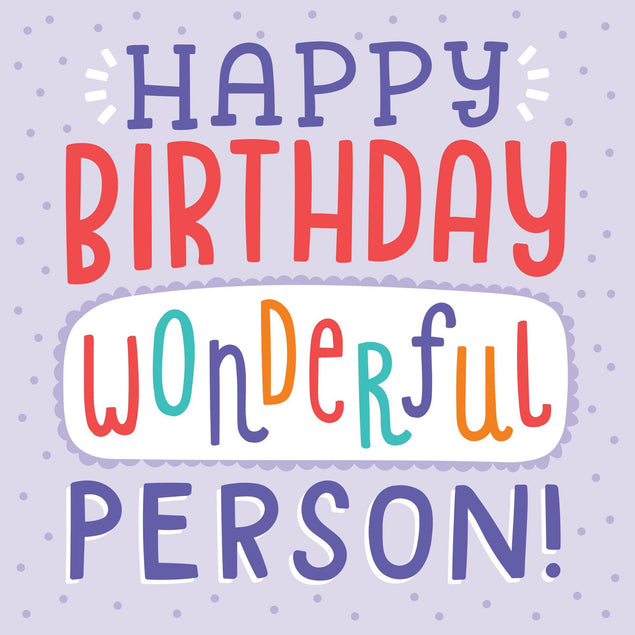 Wonderful Person Confetti-exploding Greetings Card